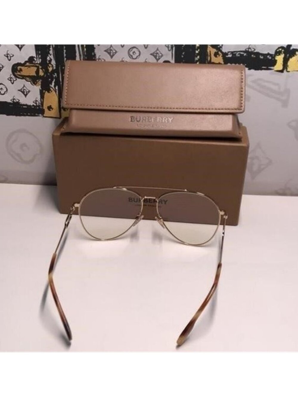 New Authentic Burberry BE3128 1808 Gold Eyeglasses - Picture 9 of 12